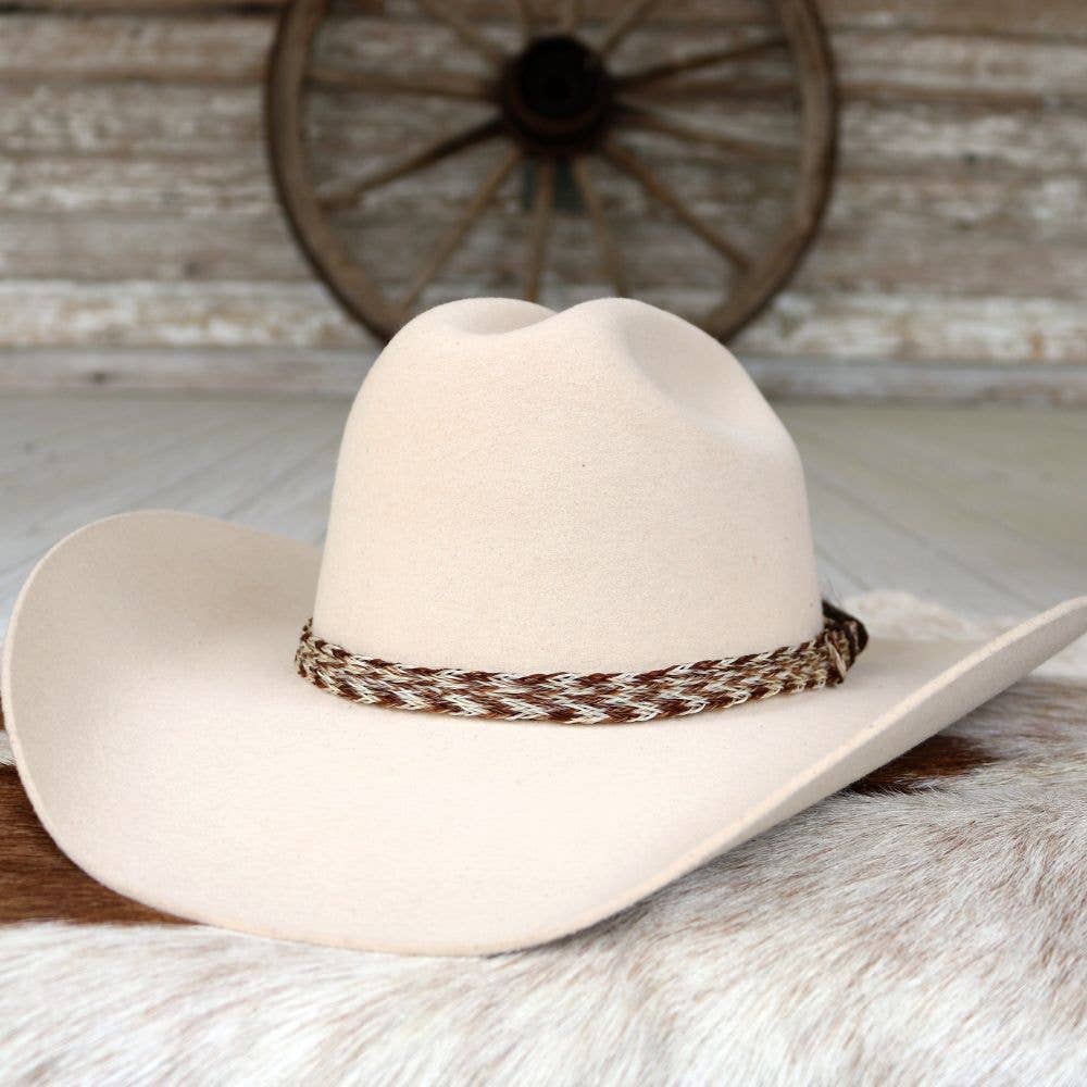 Willow Lane Hat Co. - Horsehair Braided Single Tassel Hat Band - Chestnut