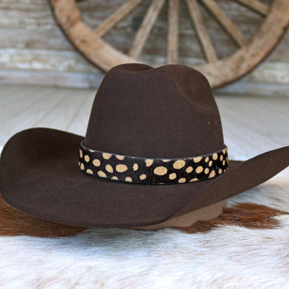 Willow Lane Hat Co. - Gold Spotted Leather Hat Band - Dottie