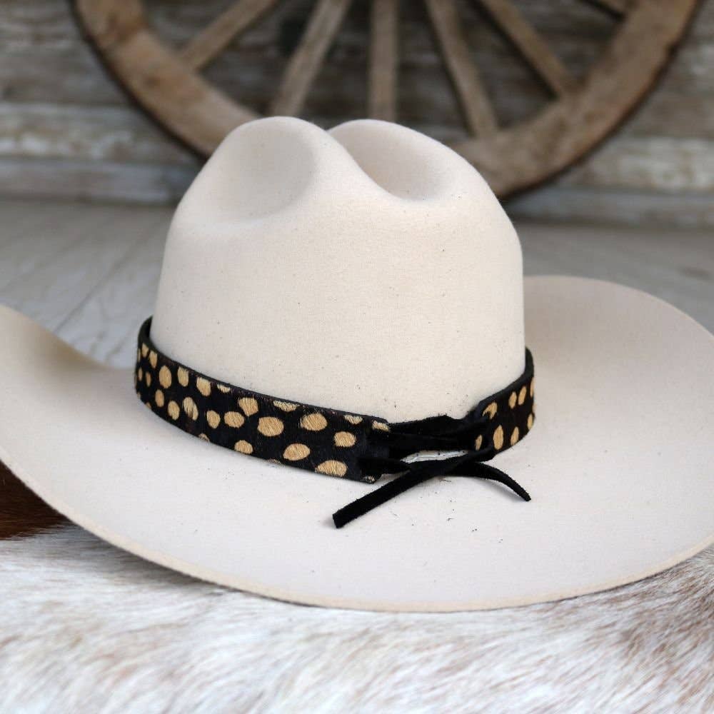 Willow Lane Hat Co. - Gold Spotted Leather Hat Band - Dottie