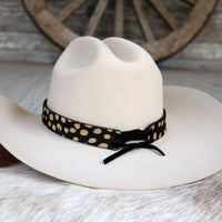 Willow Lane Hat Co. - Gold Spotted Leather Hat Band - Dottie