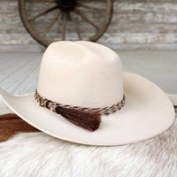 Willow Lane Hat Co. - Horsehair Braided Single Tassel Hat Band - Chestnut
