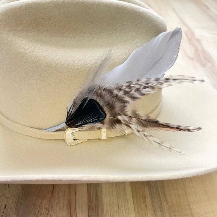 Willow Lane Hat Co. - Feather Hat Accent - Sweet Cream