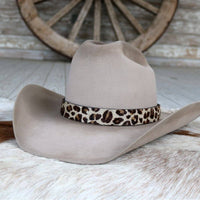 Willow Lane Hat Co. - Leopard Print Leather Hat Band - Dixie