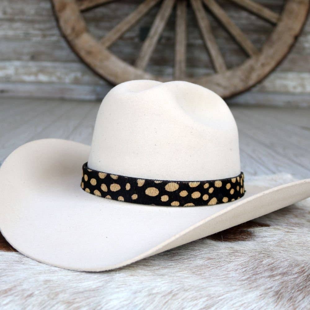 Willow Lane Hat Co. - Gold Spotted Leather Hat Band - Dottie