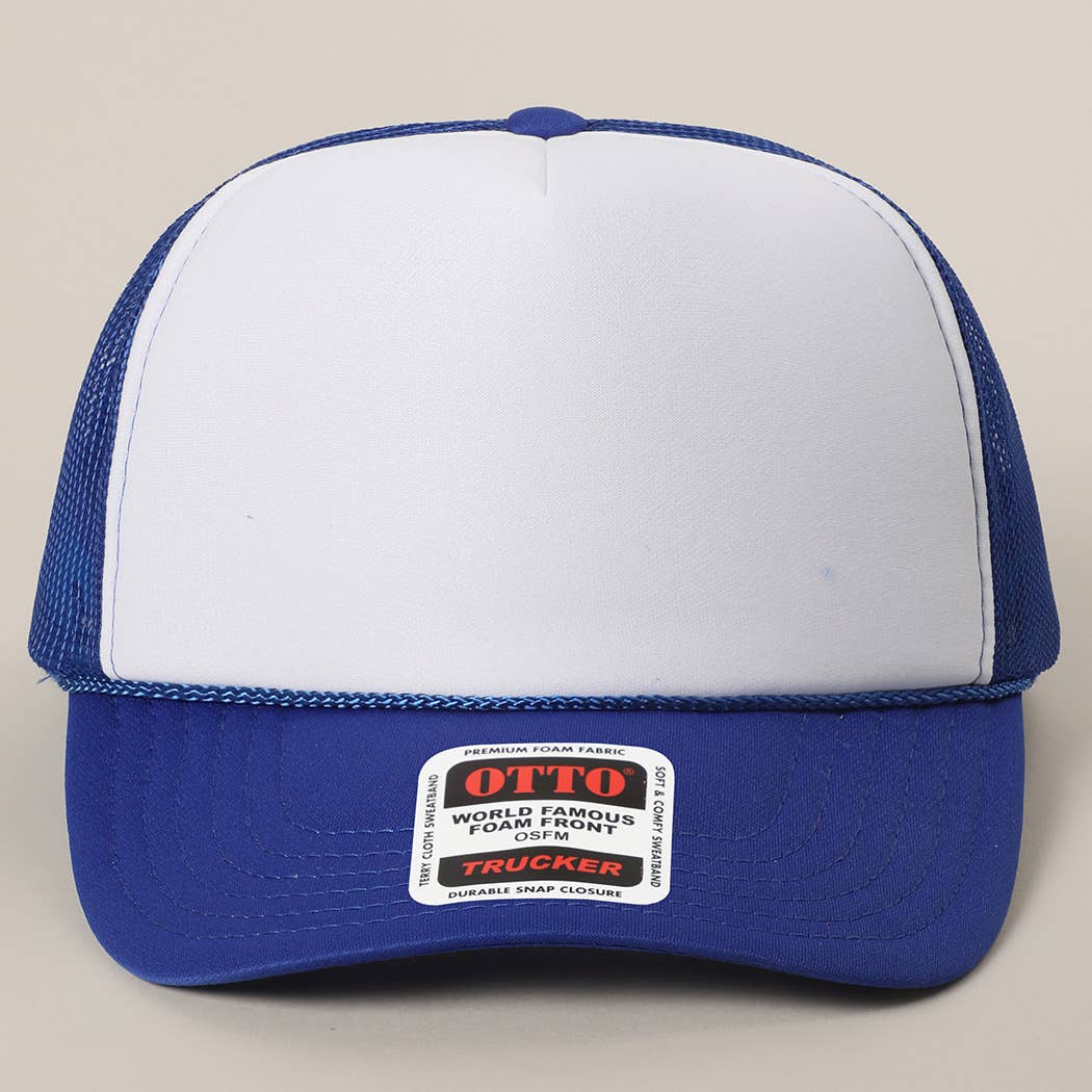 Classic Foam Front Trucker Hat: Brown-Tan