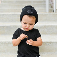 Children's Bamboo Cuff Smile Beanie