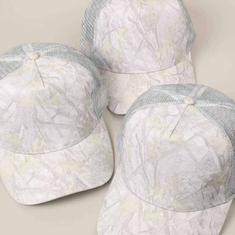 Classic Foam Front Trucker Hat: White Camo