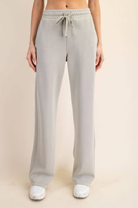 Rae Mode Modal Scuba Straight Pant: Mocha Cream