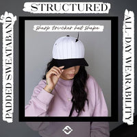 Funky Junque - Two Tone Vintage Snapback Hat - Pinstripe - Black/White