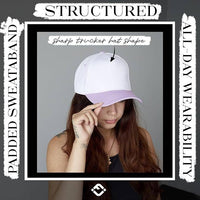 Funky Junque - Two Tone Vintage Snapback Hat - Lavender/White
