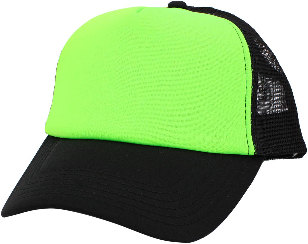 Classic Foam Front Trucker Hat: Green-White