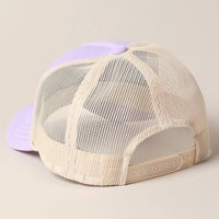 Classic Foam Front Trucker Hat: Lavender-Cream
