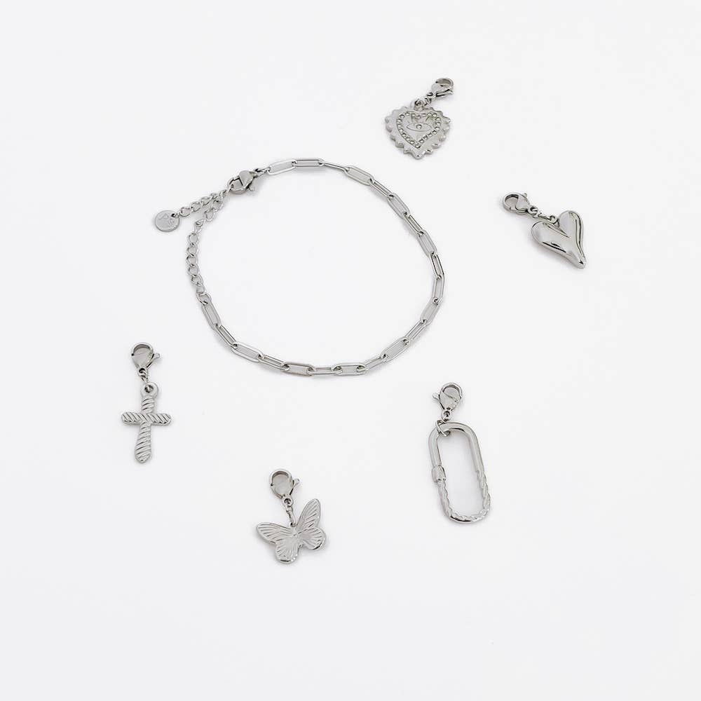 Pretty Simple Chanelle Custom Charm Bracelets - WATERPROOF: Gold