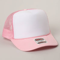Classic Foam Front Trucker Hat: Brown-Tan