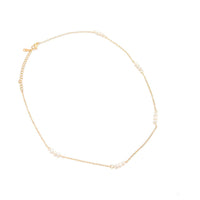 Pretty Simple Precious Pearl Gold Beaded Necklace