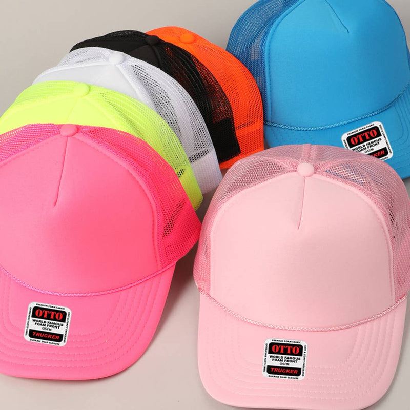 Classic Foam Front Trucker Hat: Neon Pink