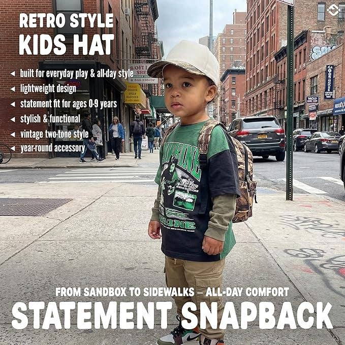 Funky Junque - Kids/Baby Two Tone Vintage Cap - Realtree Camo/Beige: Kids (2-9 Years)