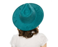 DNMC - Stiff Brim Rancher Hat - Premium Vegan Suede: Teal