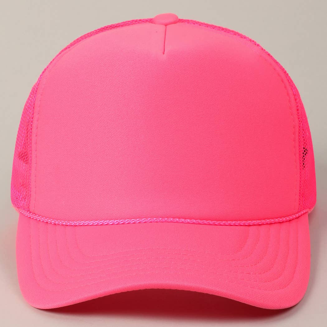 Classic Foam Front Trucker Hat: Neon Pink