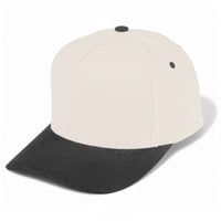 Two Tone Canvas Trucker Hat: Light Pink & Beige