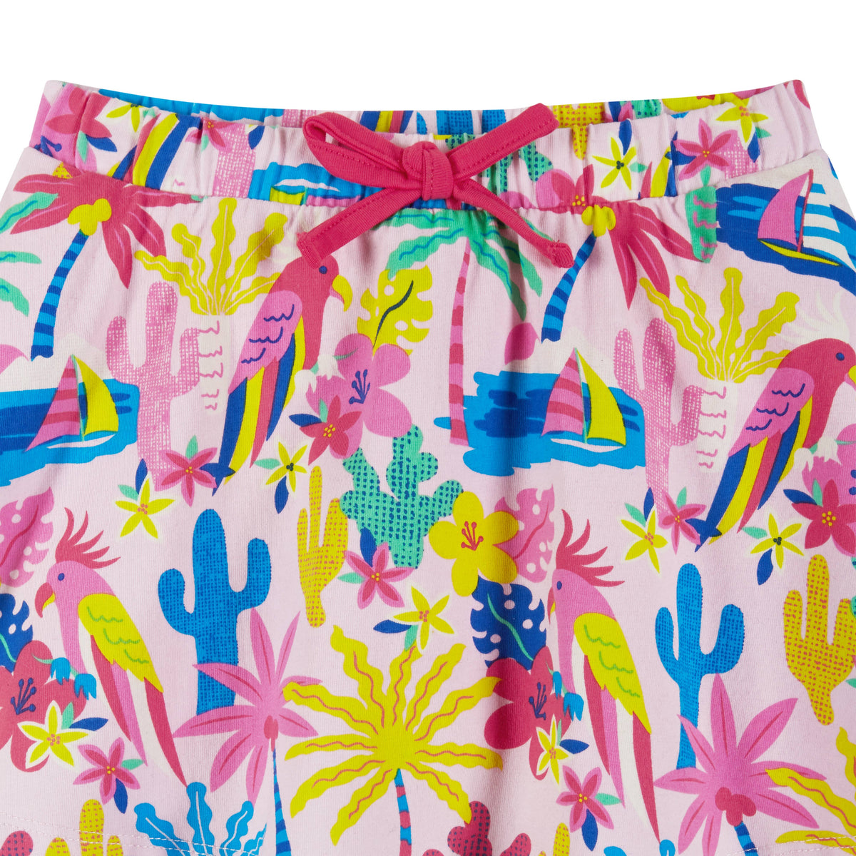 Andy & Evan Girls Toddler Palm Tree Tee & Tropical Skort Set