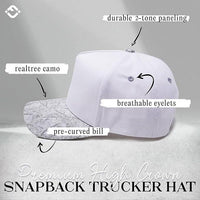 Funky Junque - Two Tone Vintage Snapback Hat - Real Tree Camo White/White