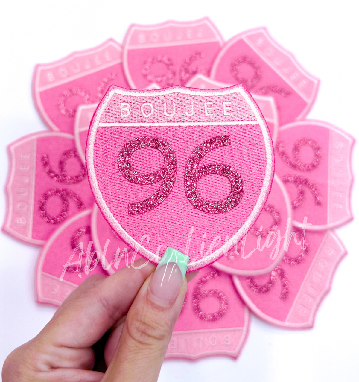 Boujee Pink Route 96 Glitter Patch