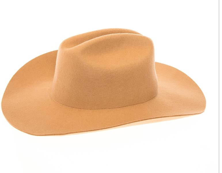 Queens INC - Cowboy hat in 100% Australian wool.: Mocha / ONE SIZE