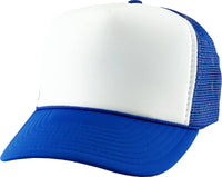 Classic Foam Front Trucker Hat: Blue-White