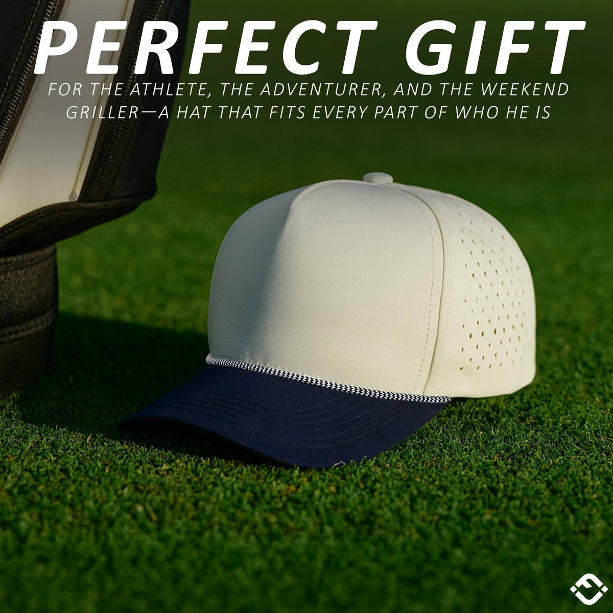 Funky Junque - Blank Laser Cut Golf Rope Cap - Navy/Beige