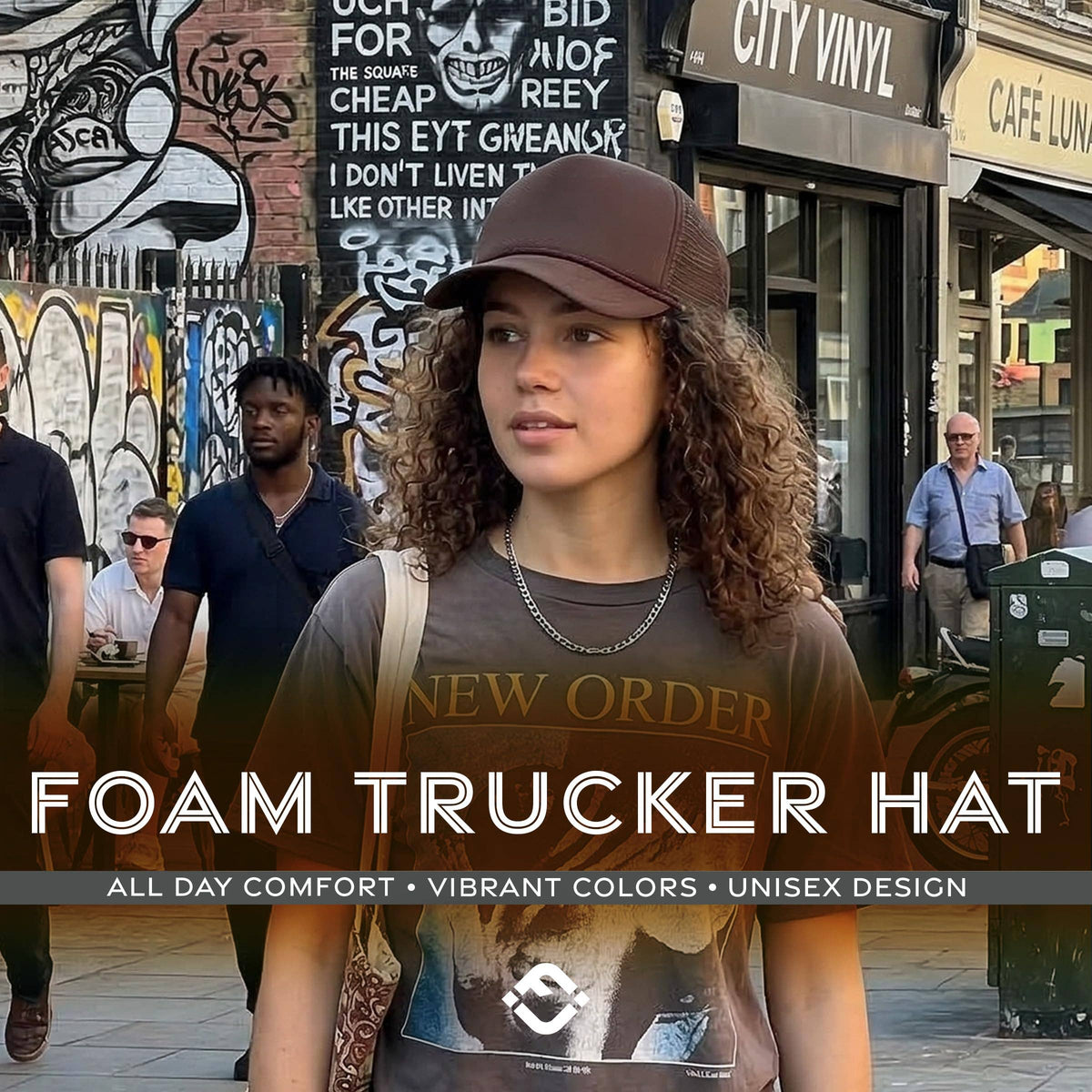 Funky Junque - Foam Snapback Trucker Hat - Brown