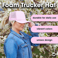 Funky Junque - Foam Snapback Trucker Hat - Light Pink