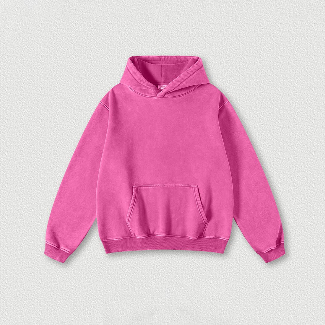 Sodalemon - Heavyweight washed velvet hooded sweatshirt: Red / XL