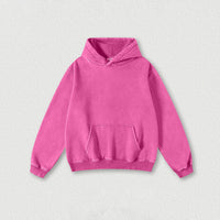 Sodalemon - Heavyweight washed velvet hooded sweatshirt: Black / M