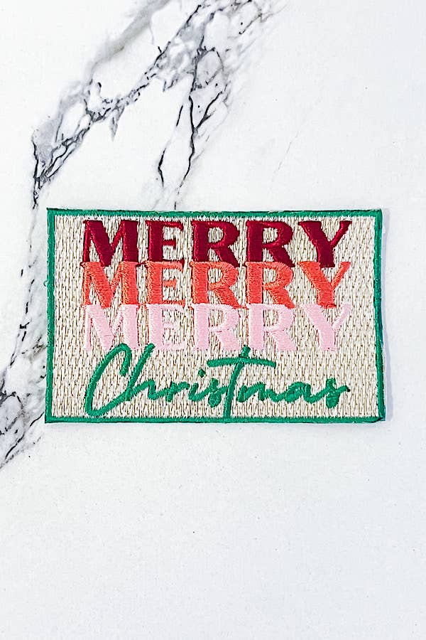 Nash Grey - Merry Merry Merry Embroidered Patch