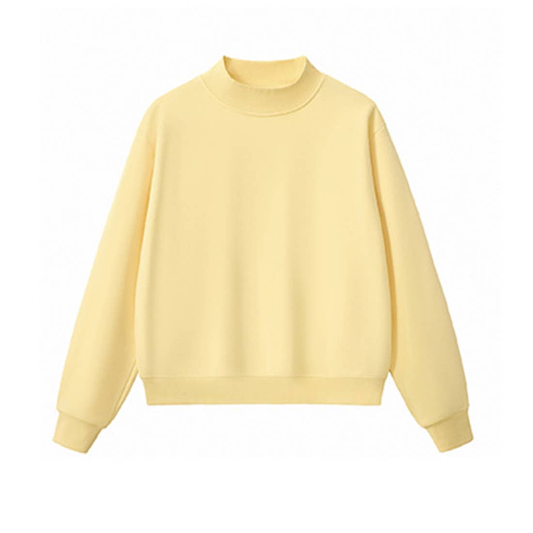Sodalemon - Unisex Fall Cozy Fleece Mock Neck Sweatshirt: Black / S