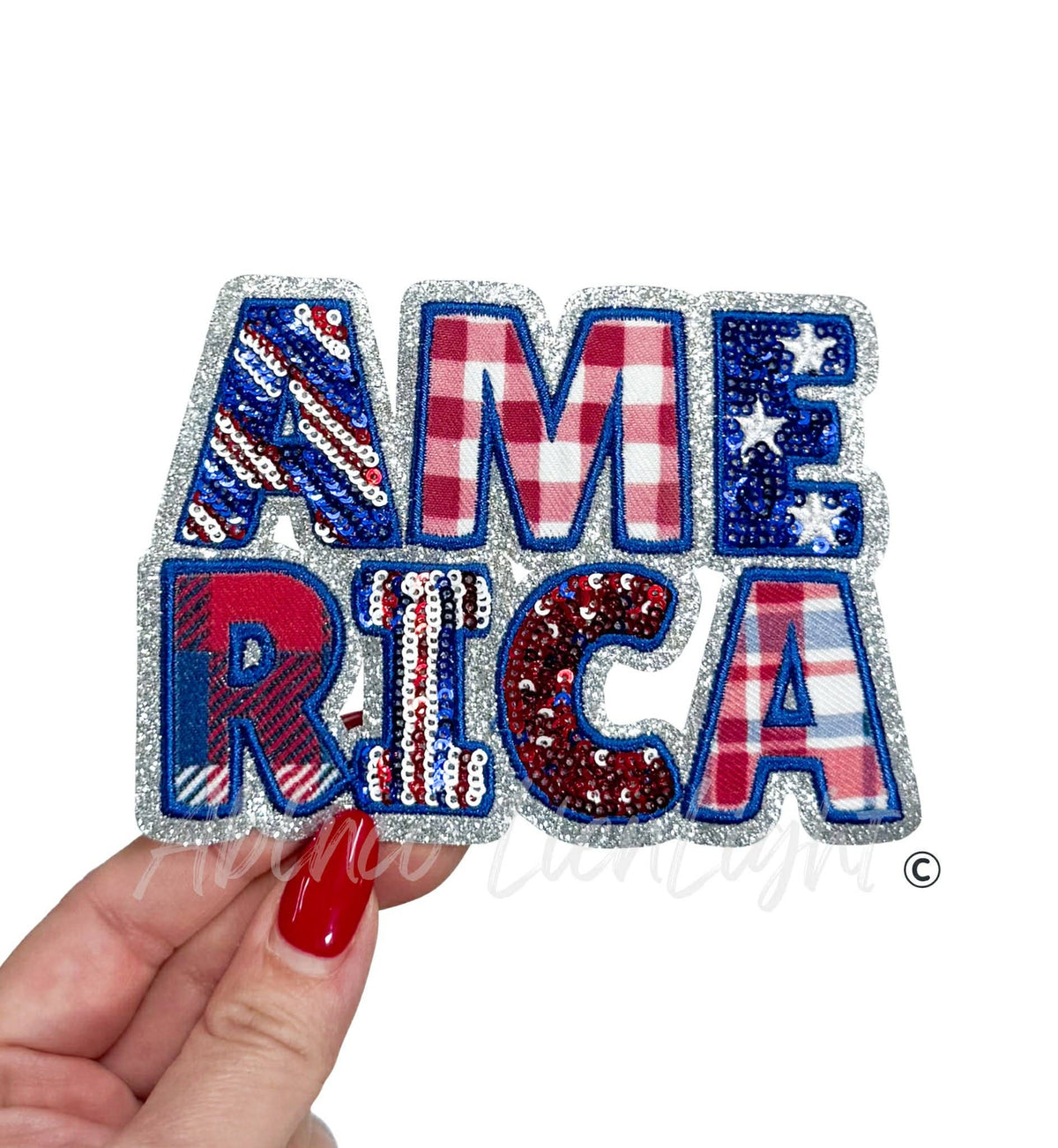 ABLNco - America 4th of July Sequin Patch - Small