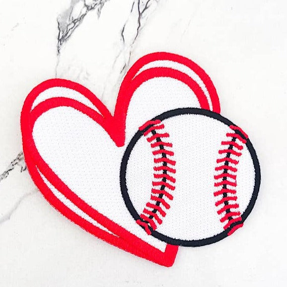 Baseball Heart Trucker Hat Patch