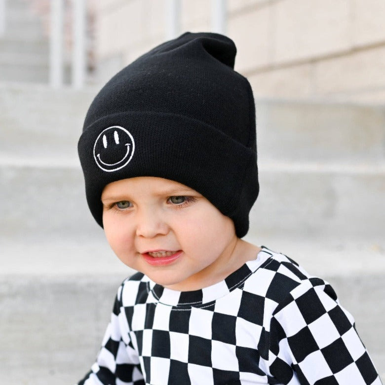 Children's Bamboo Cuff Smile Beanie