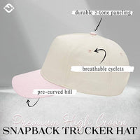 Funky Junque - Two Tone Vintage Snapback Hat - Light Pink/Beige