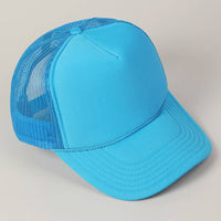 Classic Foam Front Trucker Hat: Neon Blue