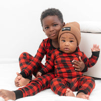 millie + roo - TWO PIECE SET- Red Buffalo Plaid