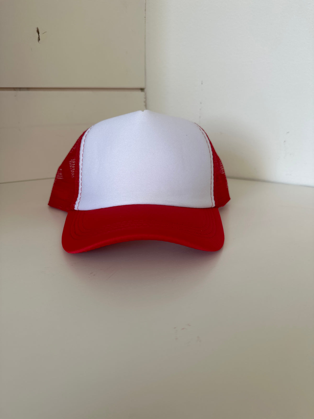 Youth Trucker Foam Hat: Red-White