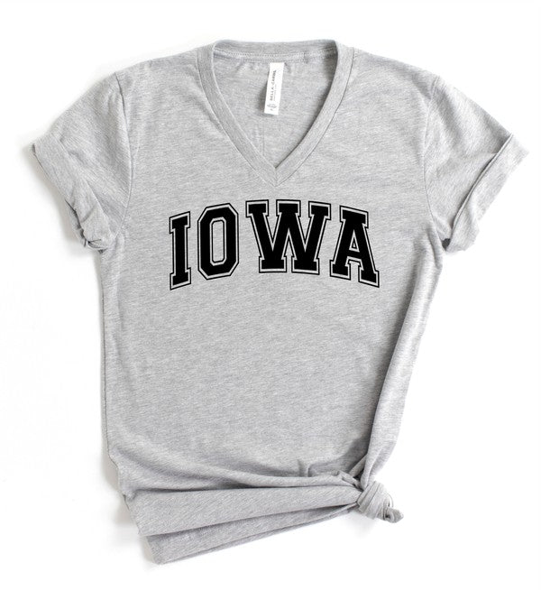 IOWA V-Neck Boutique Style Tee