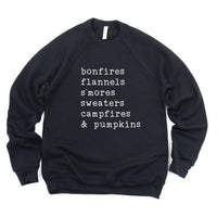 Women's Bonfires Flannels S'mores Bella Crew Sweatshirt