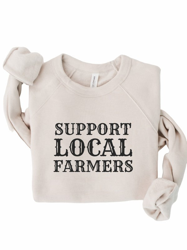 Support Local Farmers Graphic Crewneck Sweatshirt