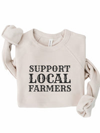 Support Local Farmers Graphic Crewneck Sweatshirt