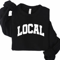 Varsity Font Local Graphic Crewneck Sweatshirt