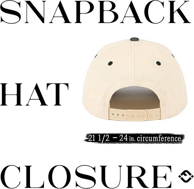 Funky Junque - Two Tone Vintage Snapback Hat - Glitter - Black/Beige