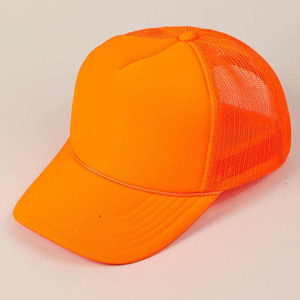 Classic Foam Front Trucker Hat: Neon Orange